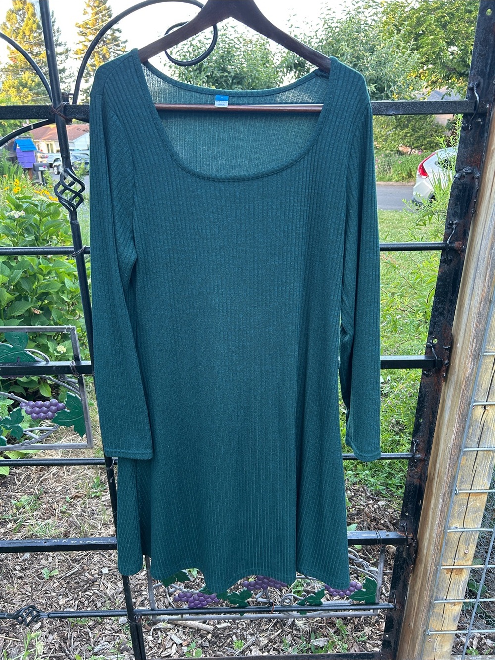 Old Navy dark green sweater style mid calf dress size XL
